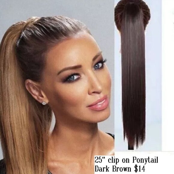 Special BUNDLE HAIR EXTENSIONS, PONYTAILS, SCRUNCHIE, CLIP-IN PIECES NEW ITEMS - Picture 12 of 13